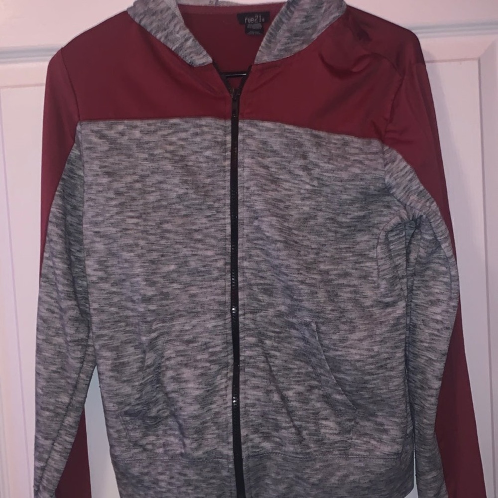 Burgundy & Grey Jacket